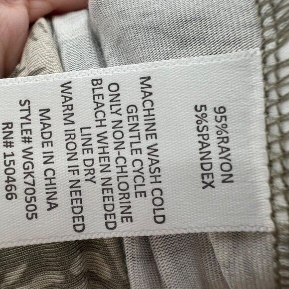 Market & Spruce Palm Leaf Print Tie Waist Jumpsuit Green White Size Small NWT - Picture 8 of 9